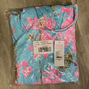 Lilly Pulitzer Blue and Pink Zip-Up Jacket